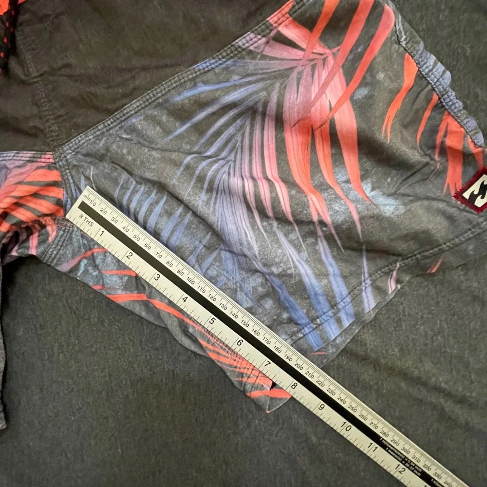 Billabong Lo Tides Mens Board Shorts Orange Black Tropical Palm M127FTLP Size 28